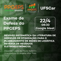 Exame de Defesa de Discente do PPGEP-So