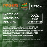 Exame de Defesa de Discente do PPGEP-So