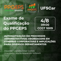 Exame de Qualificação de Discente do PPGEP-So